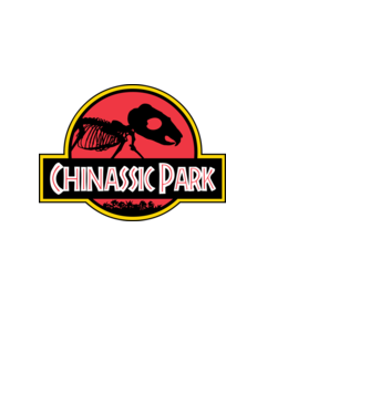 Chinassic Park minta fekete pólón