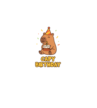 Capy birthday minta zöld pólón
