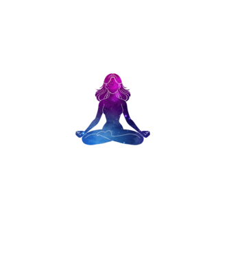 Univerzum meditáció minta fehér pólón