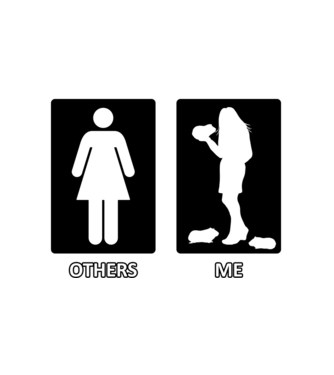 Others vs. Me (nő) - tengerimalac minta fehér pólón