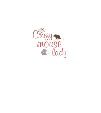 Crazy mouse lady minta fehér pólón