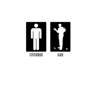Others vs. Me (férfi) - ízeltlábú minta türkiz pólón