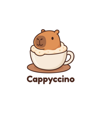 Cappyccino minta fehér pólón