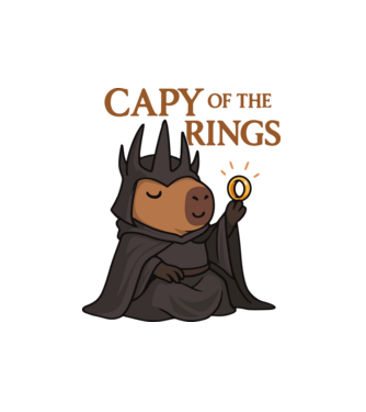 Capy of the Rings minta fehér pólón