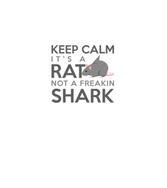 Rat-Shark minta fehér pólón