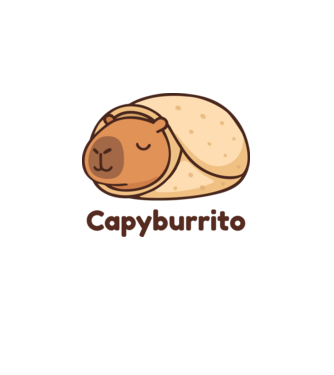 Capyburrito minta királykék pólón