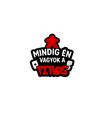 Mindig én vagyok a piros minta fekete pólón