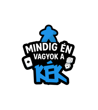 Mindig én vagyok a kék minta fehér pólón