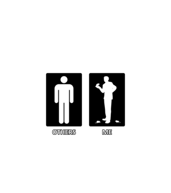 Others vs. Me (férfi) - egér minta fekete pólón