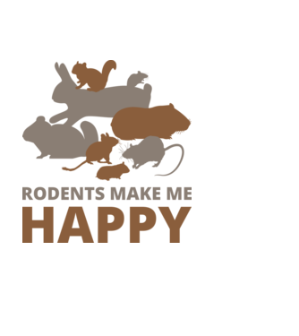 Rodents make me happy minta fehér pólón