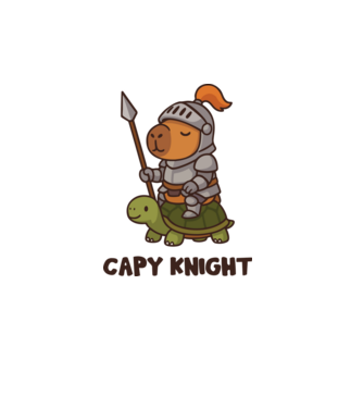 Capy knight minta fehér pólón