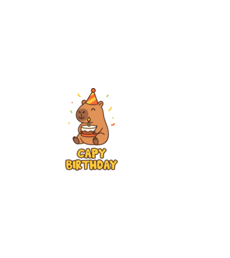 Capy birthday minta sötétszürke pólón
