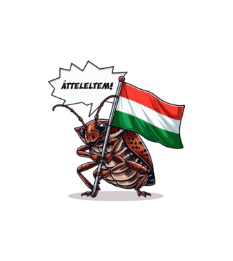 Átteleltem! (poloska) minta homokszín pólón