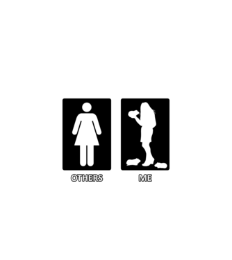 Others vs. Me (nő) - tengerimalac minta fekete pólón