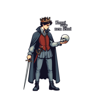 Hamlet minta fehér pólón