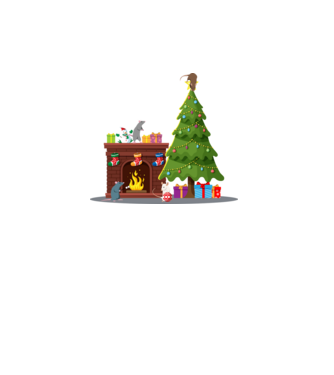 Ratty Christmas minta türkiz pólón