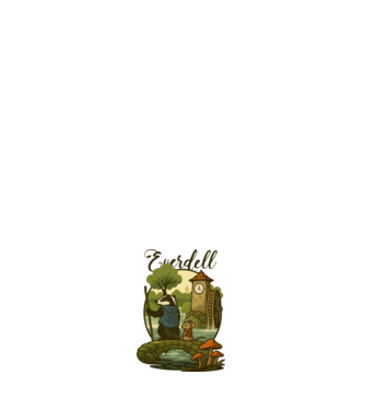 Everdell minta fehér pólón
