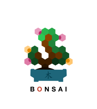 Bonsai minta fehér pólón