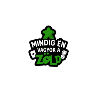 Mindig én vagyok a zöld minta fekete pólón