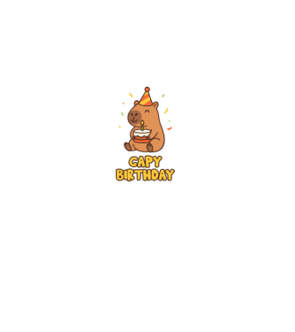 Capy birthday minta zöld pólón