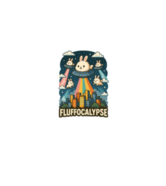 Fluffocalypse minta homokszín pólón