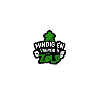 Mindig én vagyok a zöld minta királykék pólón