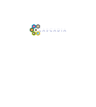 Cascadia minta sötétkék pólón
