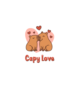 Capy love minta halványlila pólón