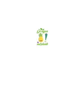 Go vegan minta fekete pólón