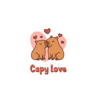 Capy love minta fehér pólón