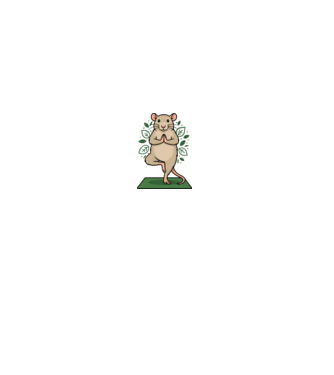 Rat yoga minta szürke pólón