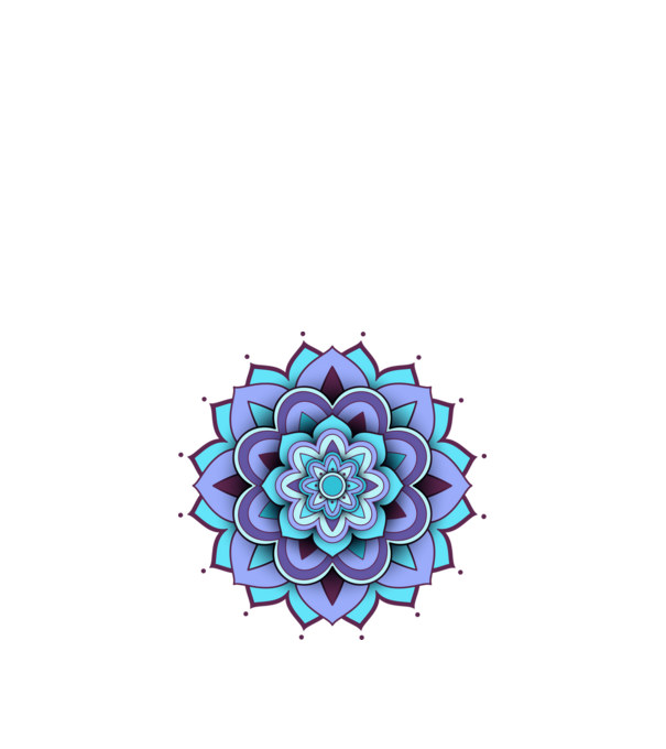 3D mandala minta sötétkék pólón