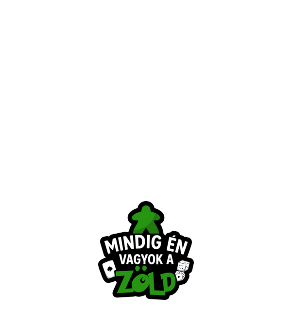 Mindig én vagyok a zöld minta sötétkék pólón