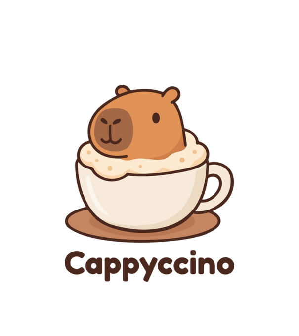 Cappyccino minta fehér pólón