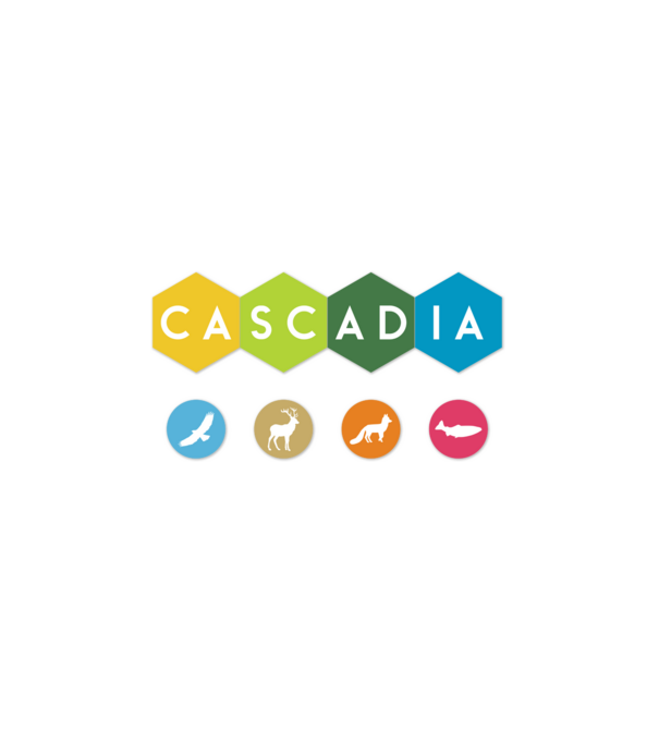 Cascadia vadvilága minta fehér pólón