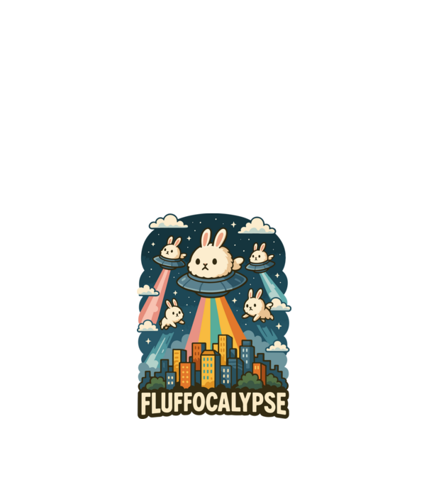 Fluffocalypse minta homokszín pólón