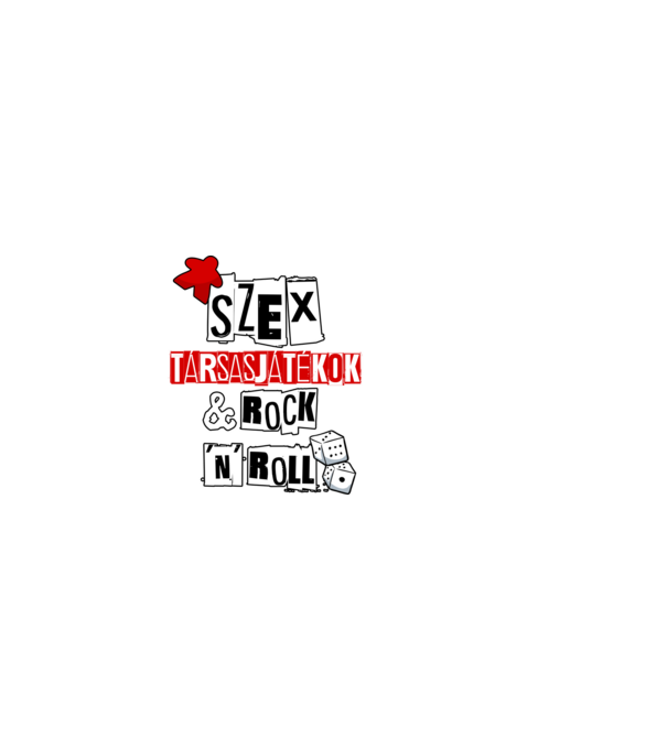 Szex, Társasjátékok & Rock 'n' Roll minta fekete pólón