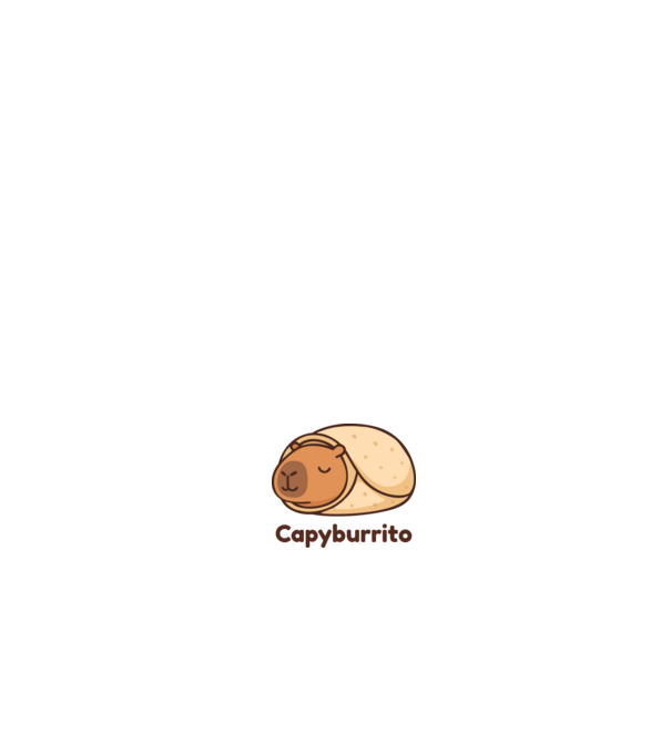 Capyburrito minta fehér pólón