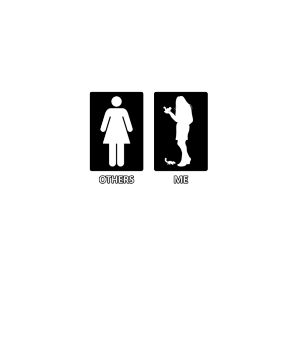 Others vs. Me (nő) - mókus minta fekete pólón