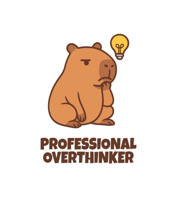 Professional overthinker minta fehér pólón