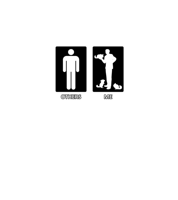 Others vs. Me (férfi) - csincsilla minta fekete pólón