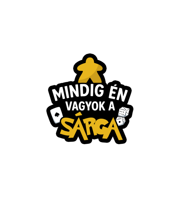 Mindig én vagyok a sárga minta fekete pólón