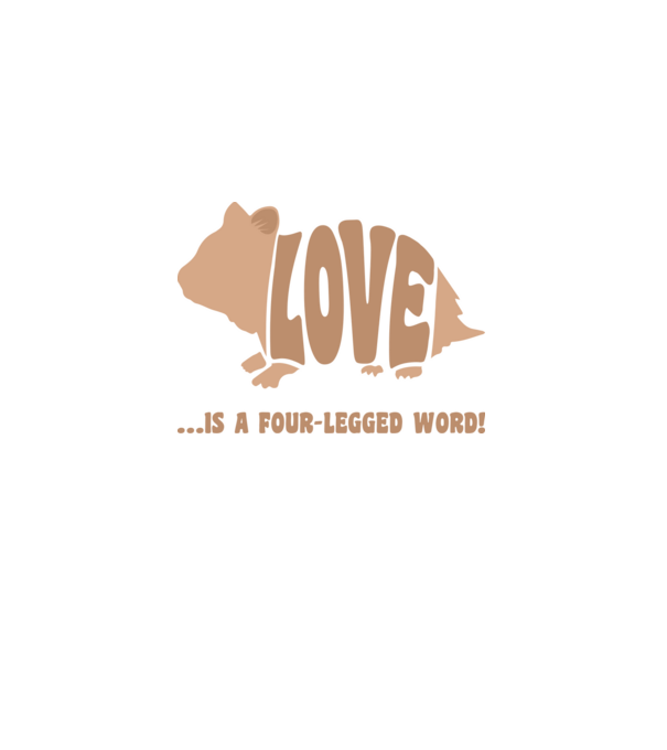 Love - Hamster minta szürke pólón