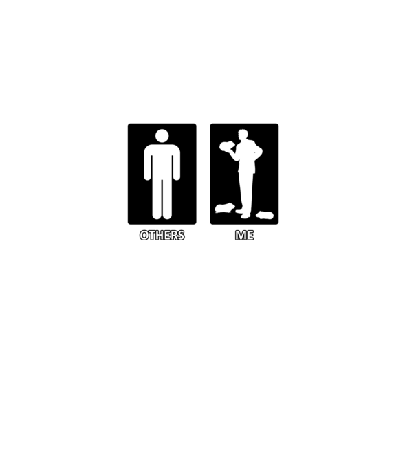 Others vs. Me (férfi) - tengerimalac minta fekete pólón