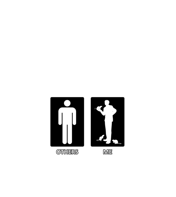 Others vs. Me (férfi) - patkány minta fehér pólón