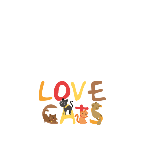 Love cats minta fehér pólón