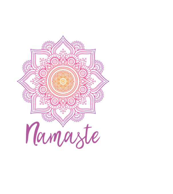 Namaste minta világoskék pólón