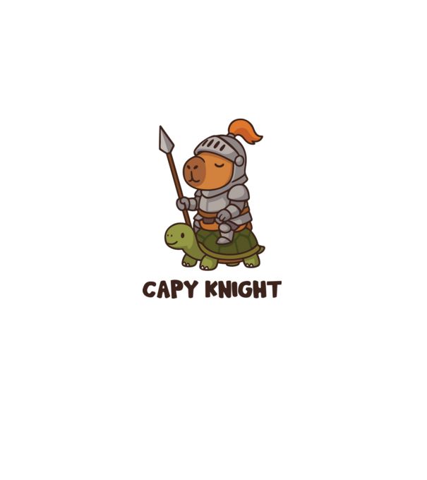 Capy knight minta szürke pólón