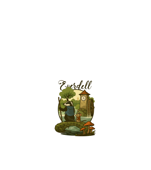 Everdell minta fehér pólón