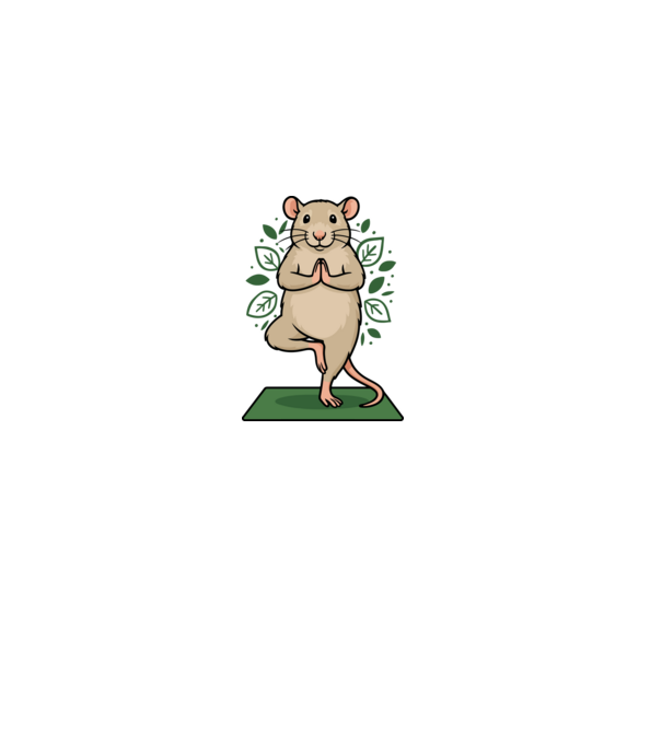 Rat yoga minta fehér pólón